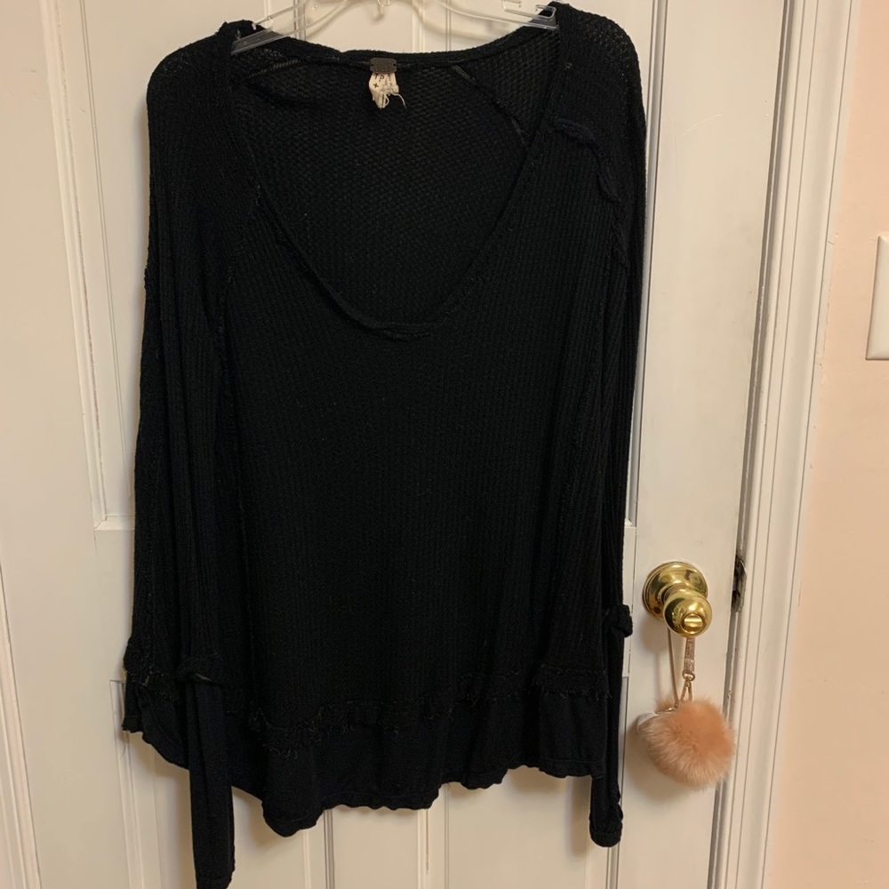 Free People Scoop Neck Knit Top